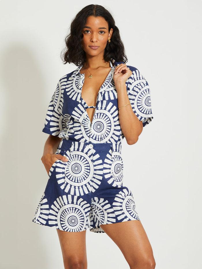 Lemlem TUULI | Cabana Shirt Zeina Navy
