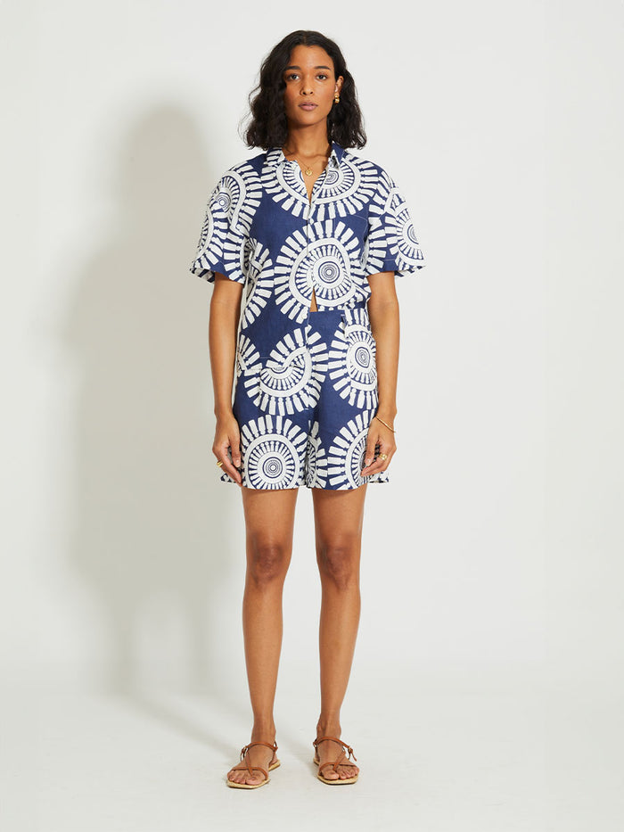 lemlem TUULI | Cabana Shirt Zeina Navy