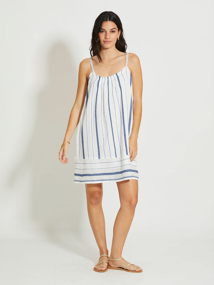 lemlem ZINA | Swing Dress Tiki Azure