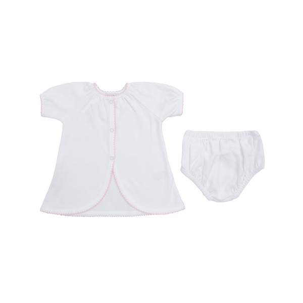 lenora BABY COTTON KNIT SHORT SLEEVE DIAPER SET
