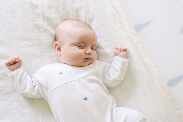 Lenora BABY JOSIE HEART COTTON KNIT FOOTIE