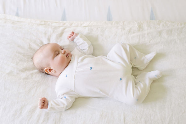 Lenora BABY JOSIE HEART COTTON KNIT FOOTIE