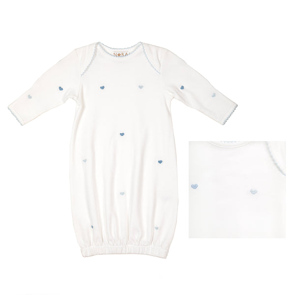 Lenora BABY JOSIE HEART COTTON KNIT SACK