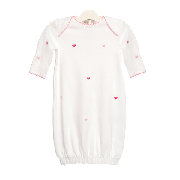 lenora BABY JOSIE HEART COTTON KNIT SACK