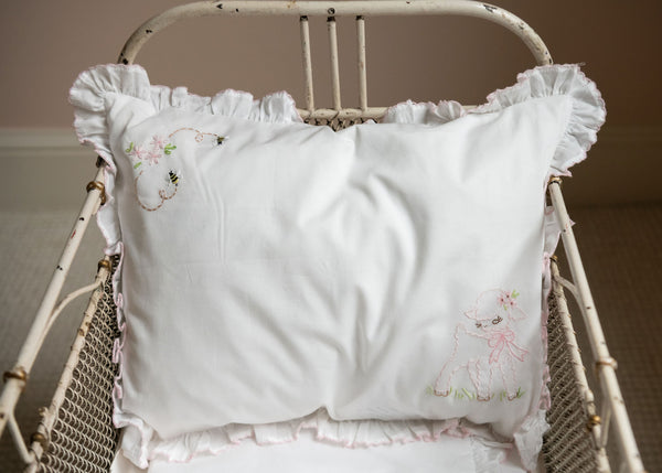 Lenora BABY LAMB & BEE COTTON PILLOW SHAM