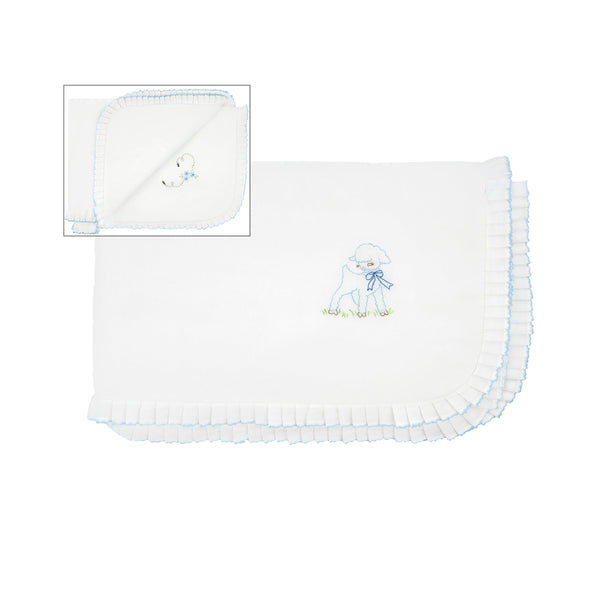 lenora BABY LAMB & BEE COTTON STROLLER BLANKET