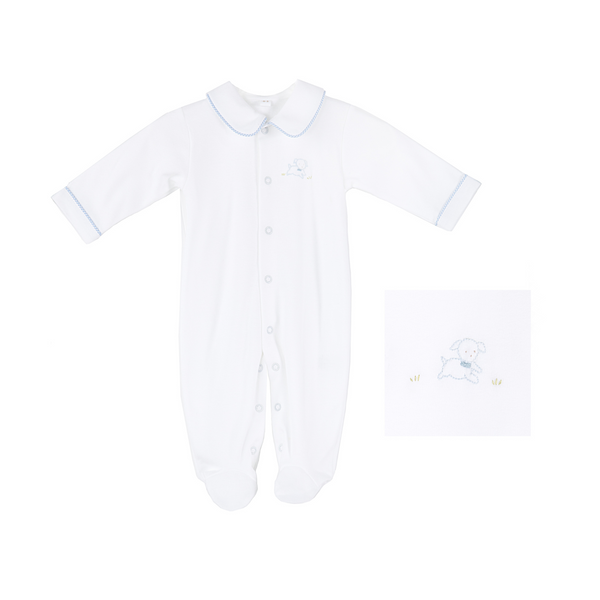 Lenora BABY PUPPY COTTON KNIT FOOTIE