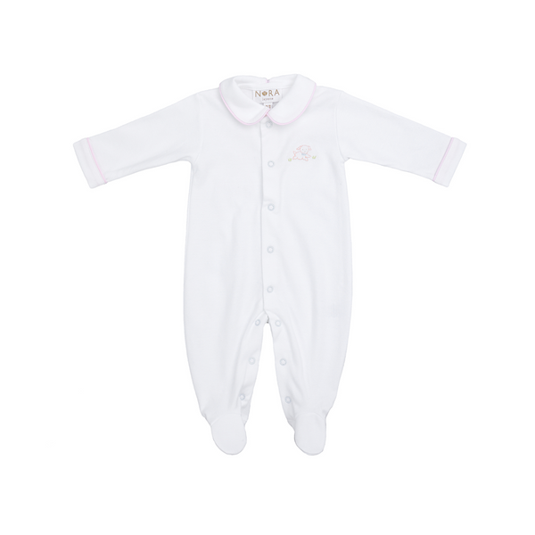 lenora BABY PUPPY COTTON KNIT FOOTIE