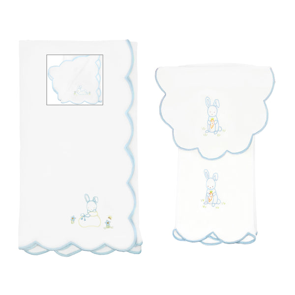 Lenora BABY SLEEPY BUNNY COTTON KNIT BLANKET