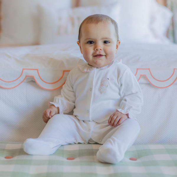 Lenora BABY TEDDY BEAR COTTON KNIT FOOTIE