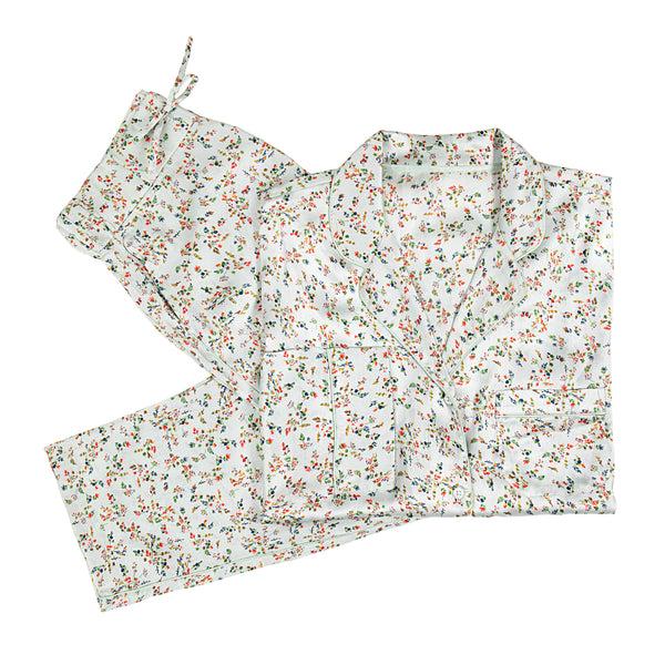 lenora BIRDIE SATIN LONG FLORAL PAJAMAS