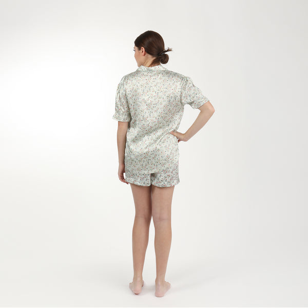 Lenora BIRDIE SATIN SHORT FLORAL PAJAMAS