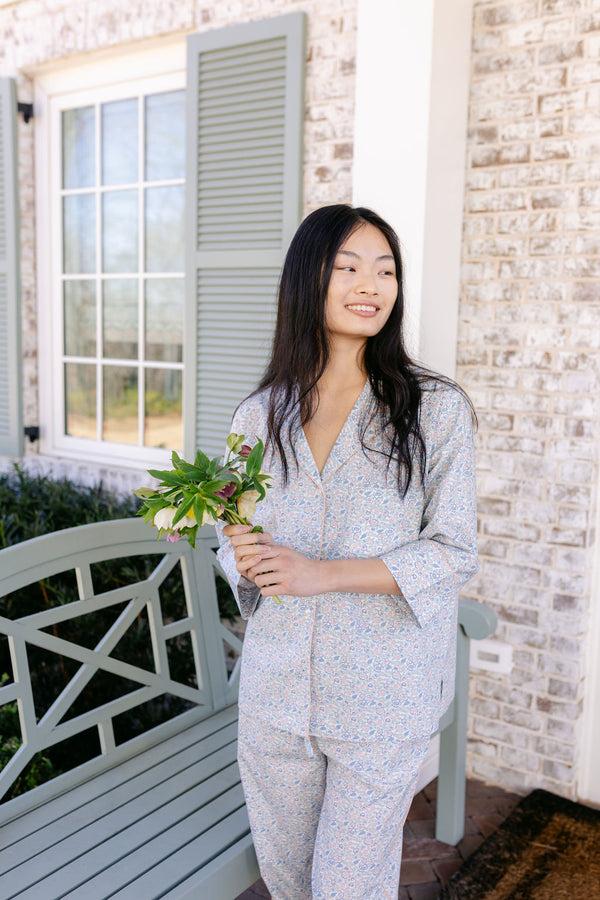 Lenora CLASSIC COTTON PAJAMAS IN FRENCH FLORAL