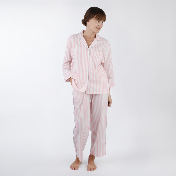 Lenora CLASSIC COTTON STRIPED CAPRI PAJAMAS