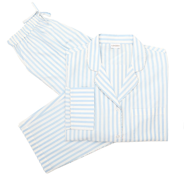 lenora CLASSIC COTTON STRIPED CAPRI PAJAMAS