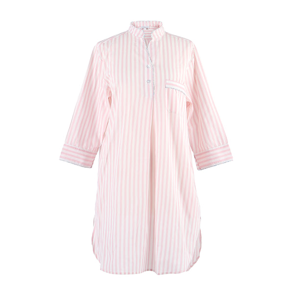 lenora CLASSIC COTTON STRIPED NIGHTSHIRT