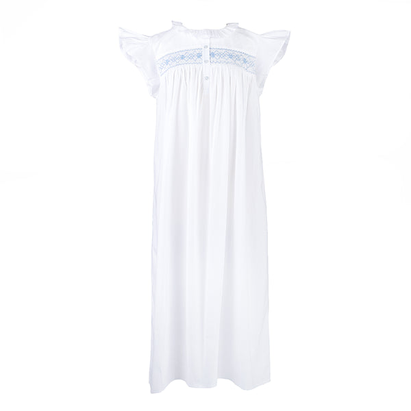 Lenora EMILY COTTON SMOCKED NIGHTGOWN