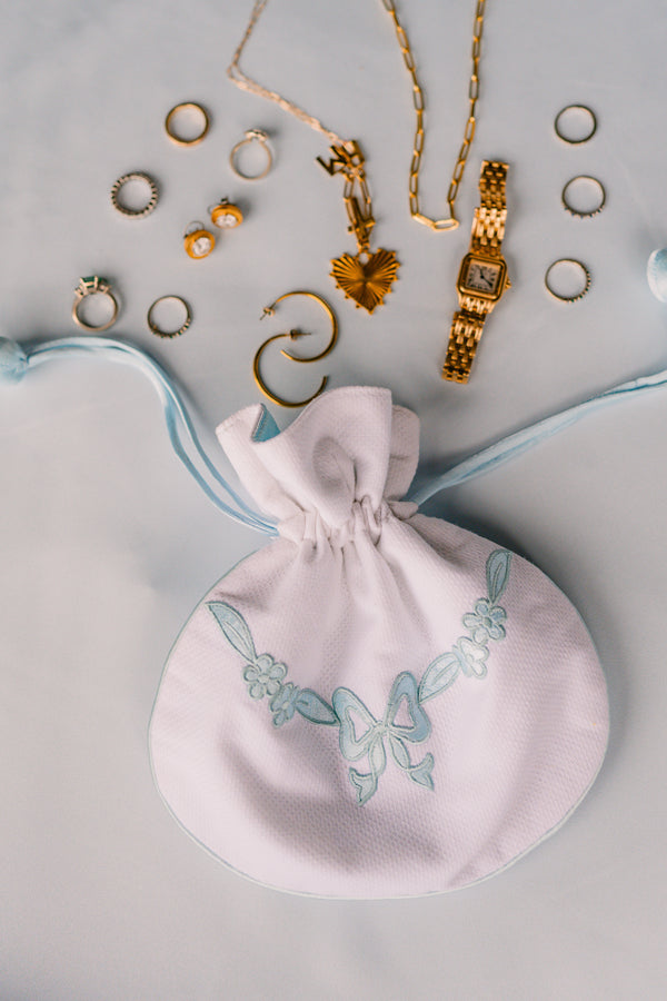 Lenora FLORAL BOW JEWELRY POUCH
