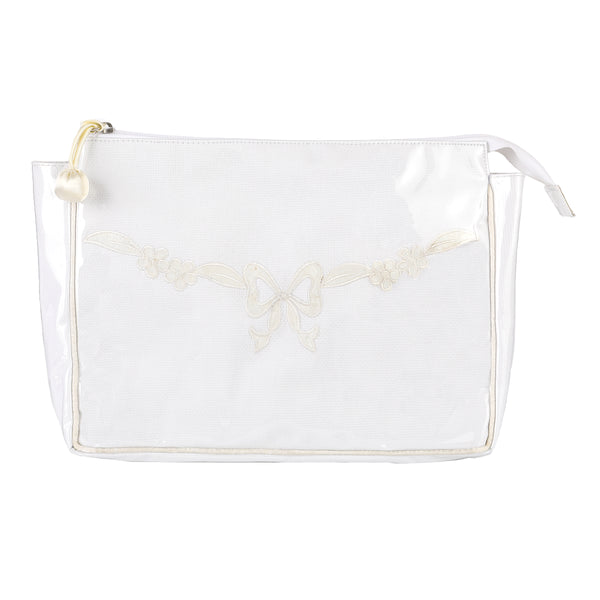 Lenora FLORAL BOW LARGE MAKEUP BAG