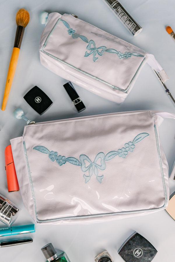 Lenora FLORAL BOW SMALL MAKEUP BAG
