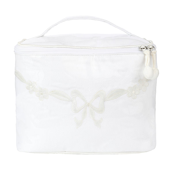 lenora FLORAL BOW TRAIN CASE