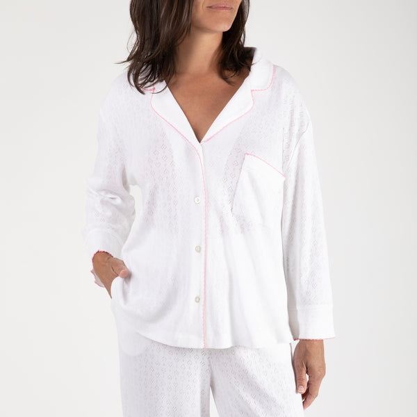 Lenora LIZA POINTELLE COTTON LONG PAJAMAS
