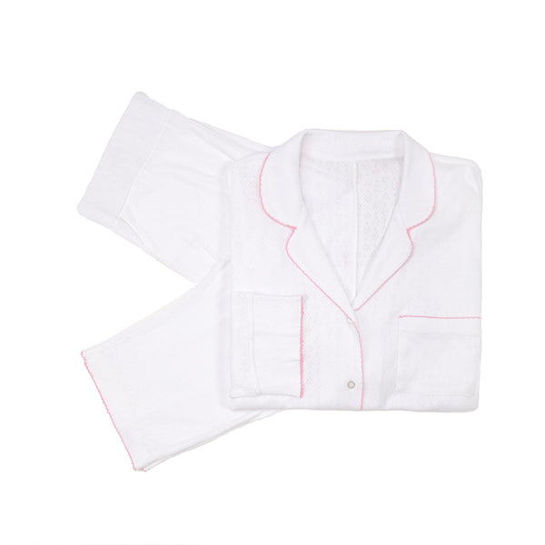 lenora LIZA POINTELLE COTTON LONG PAJAMAS