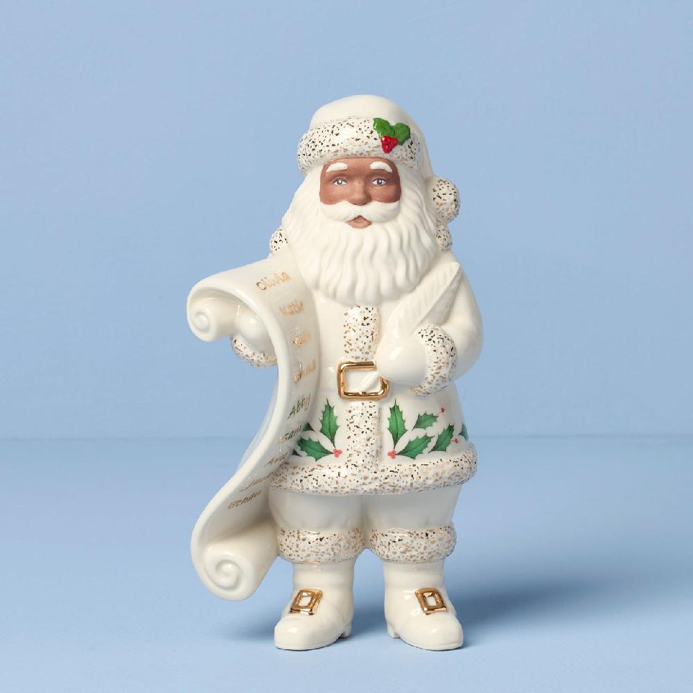 Lenox 2025 African American Santa With List Figurine