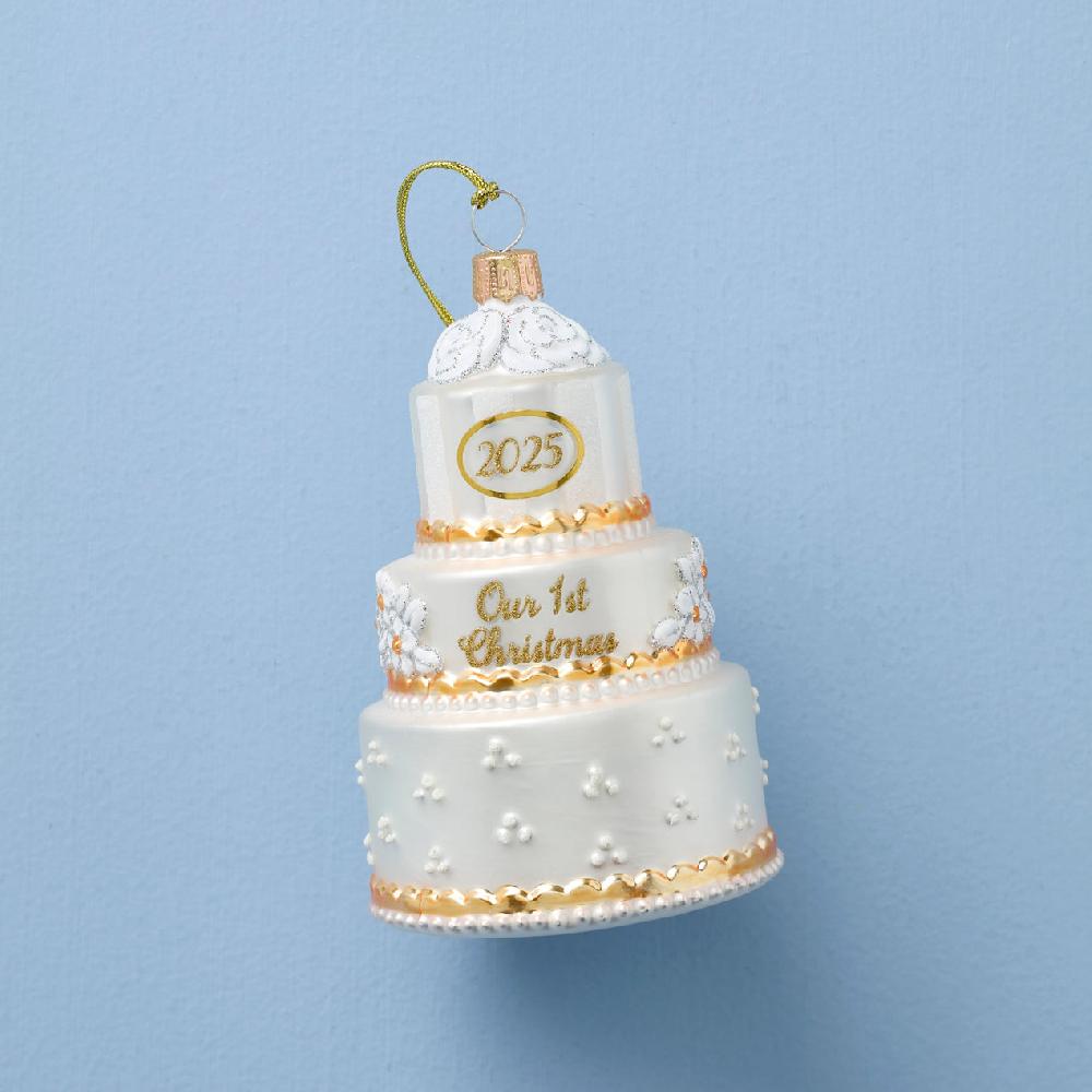 lenox 2025 Retro Blown Glass Our 1st Christmas Ornament