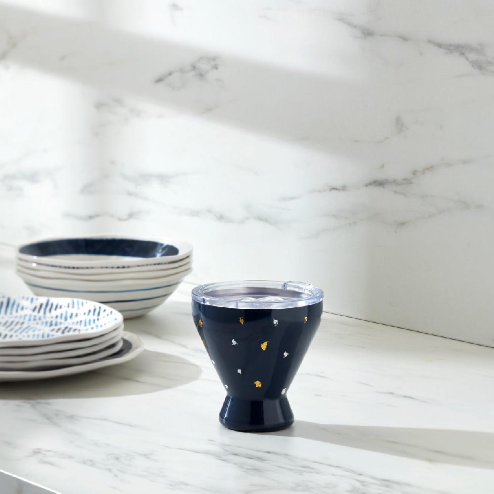 Lenox Blue Bay Dot Stainless Steel Cocktail Tumbler