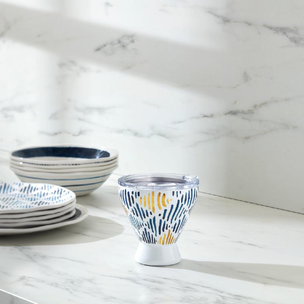 Lenox Blue Bay Ikat Stainless Steel Cocktail Tumbler