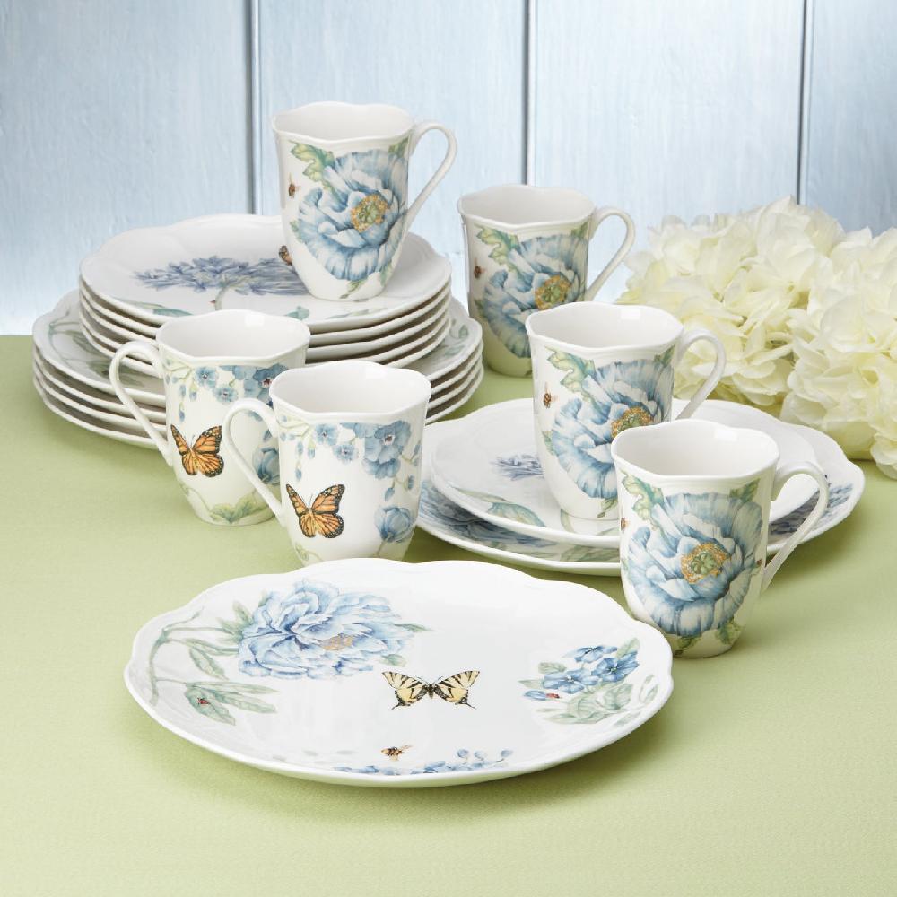 lenox Butterfly Meadow Blue 18-Piece Dinnerware Set