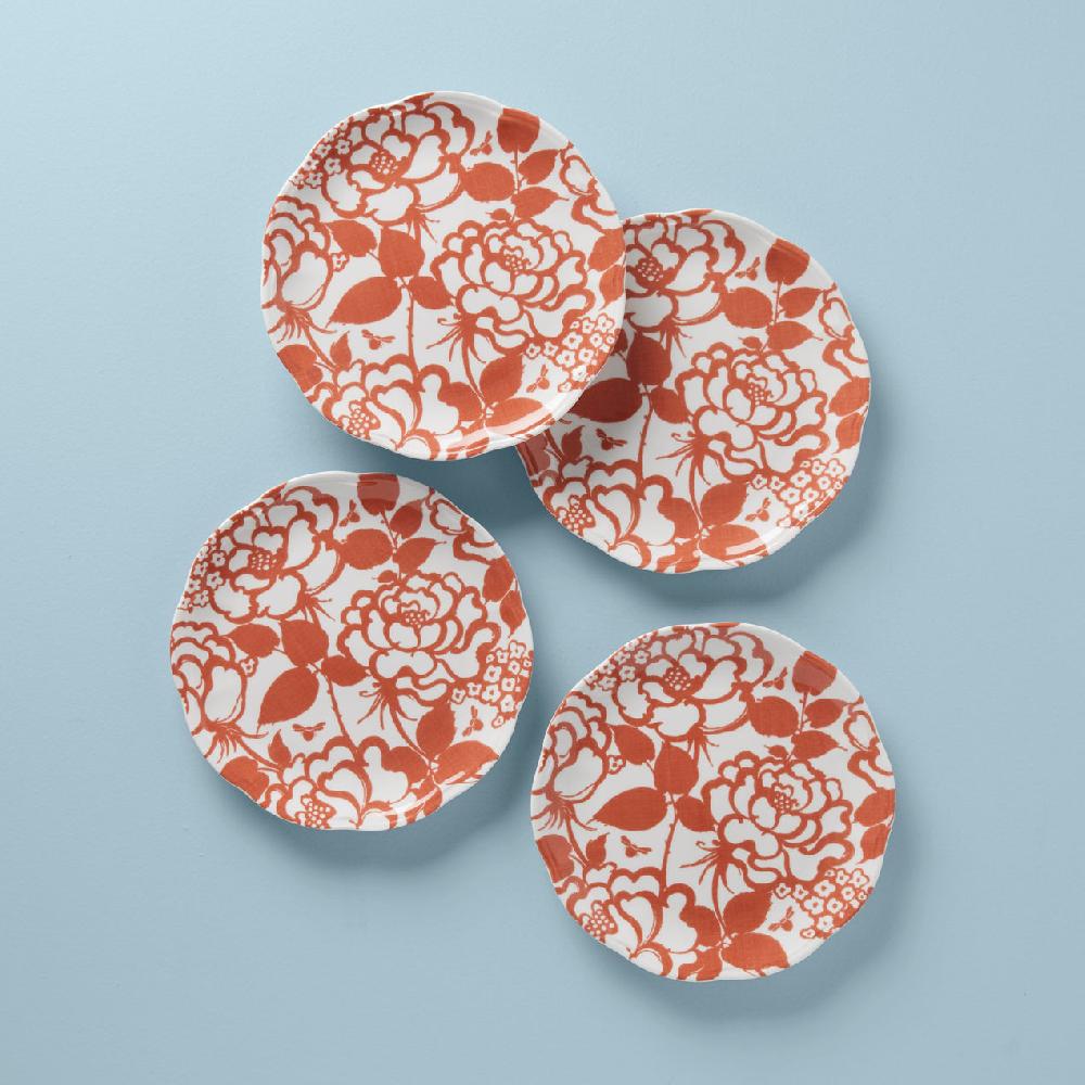 lenox Butterfly Meadow Cottage Saffron Accent Plates - Set of 4