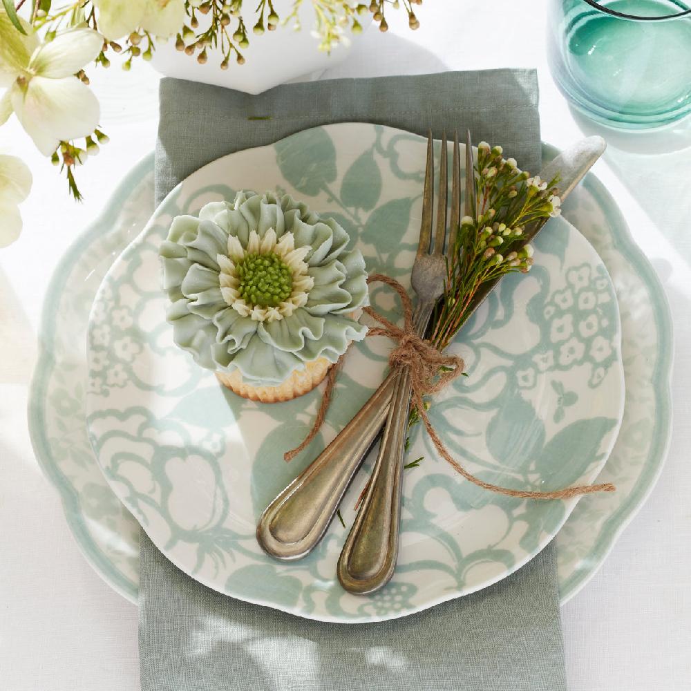 Lenox Butterfly Meadow Cottage Sage 12-Piece Dinnerware Set