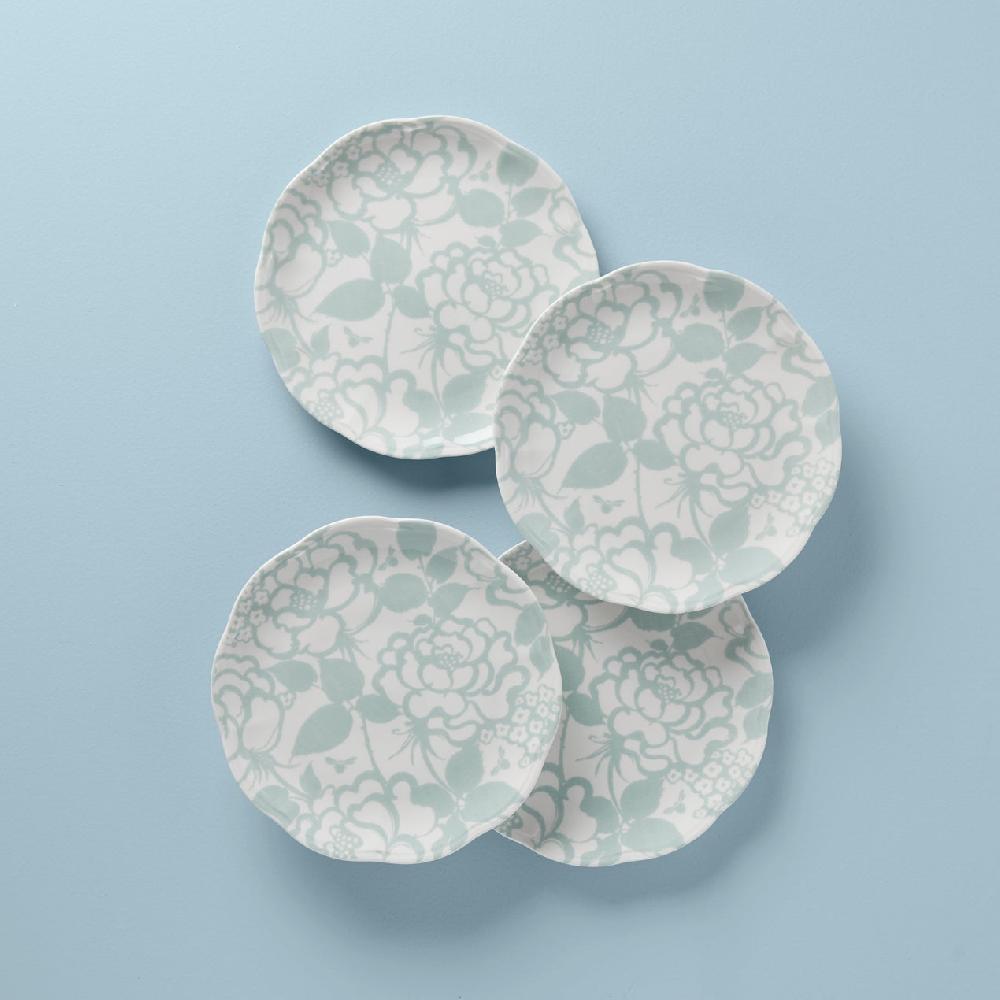 lenox Butterfly Meadow Cottage Sage Accent Plates - Set of 4