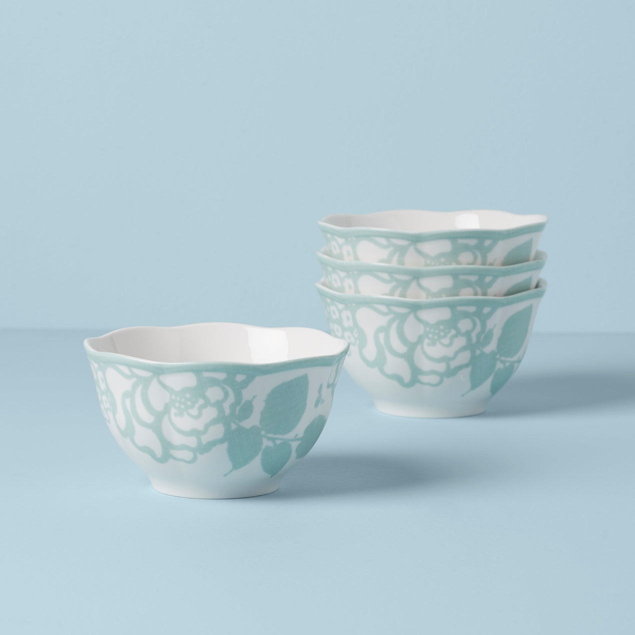lenox Butterfly Meadow Cottage Sage Rice Bowls - Set of 4
