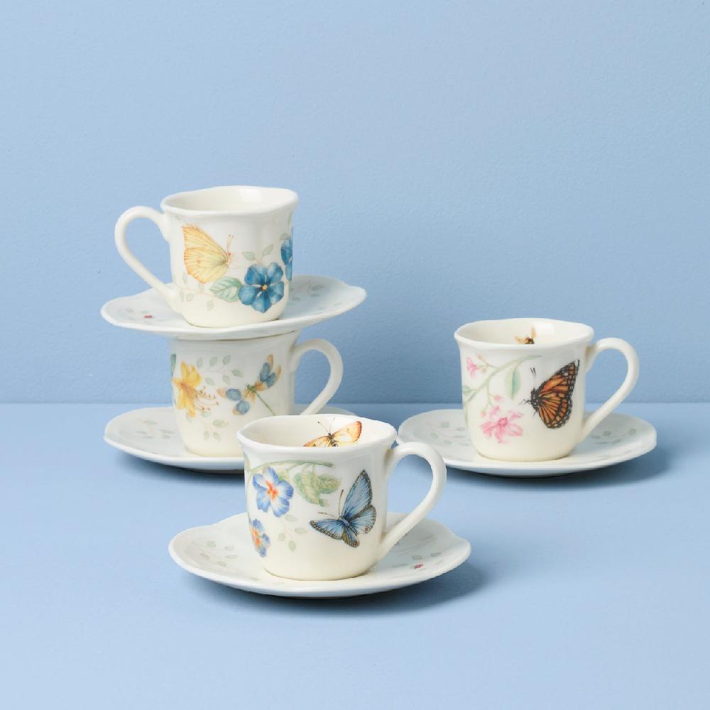 lenox Butterfly Meadow Espresso Cup & Saucers - Set of 4