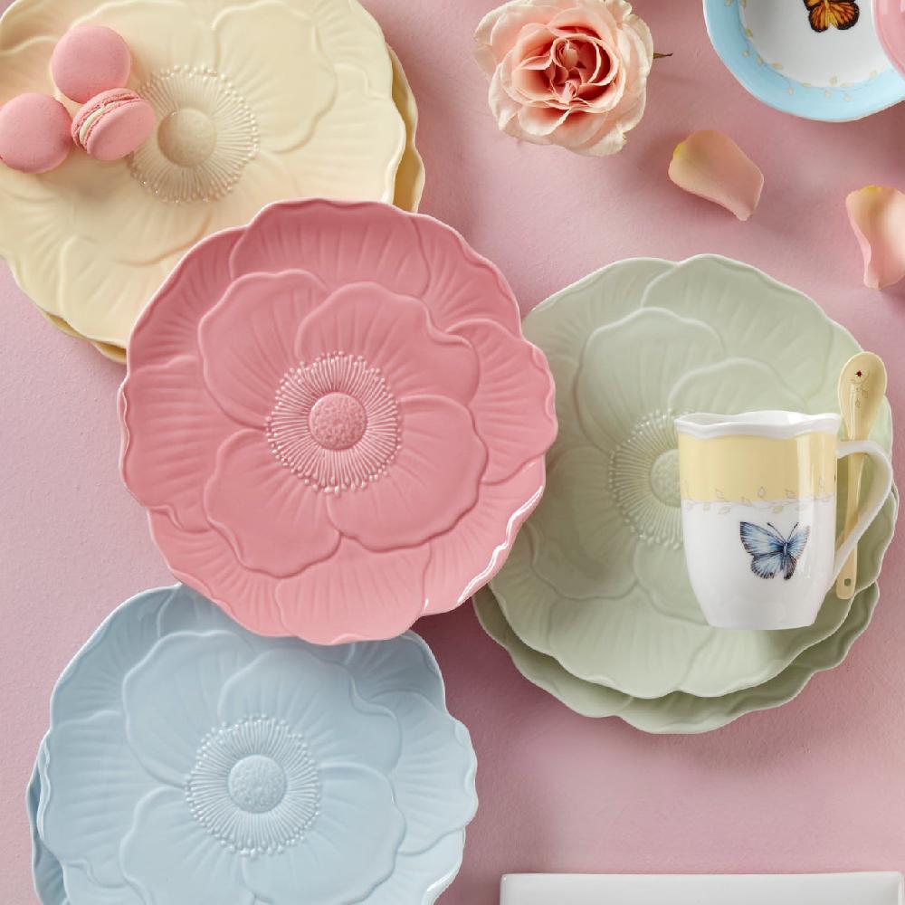 Lenox Butterfly Meadow Floral Blue Accent Plates - Set Of 4