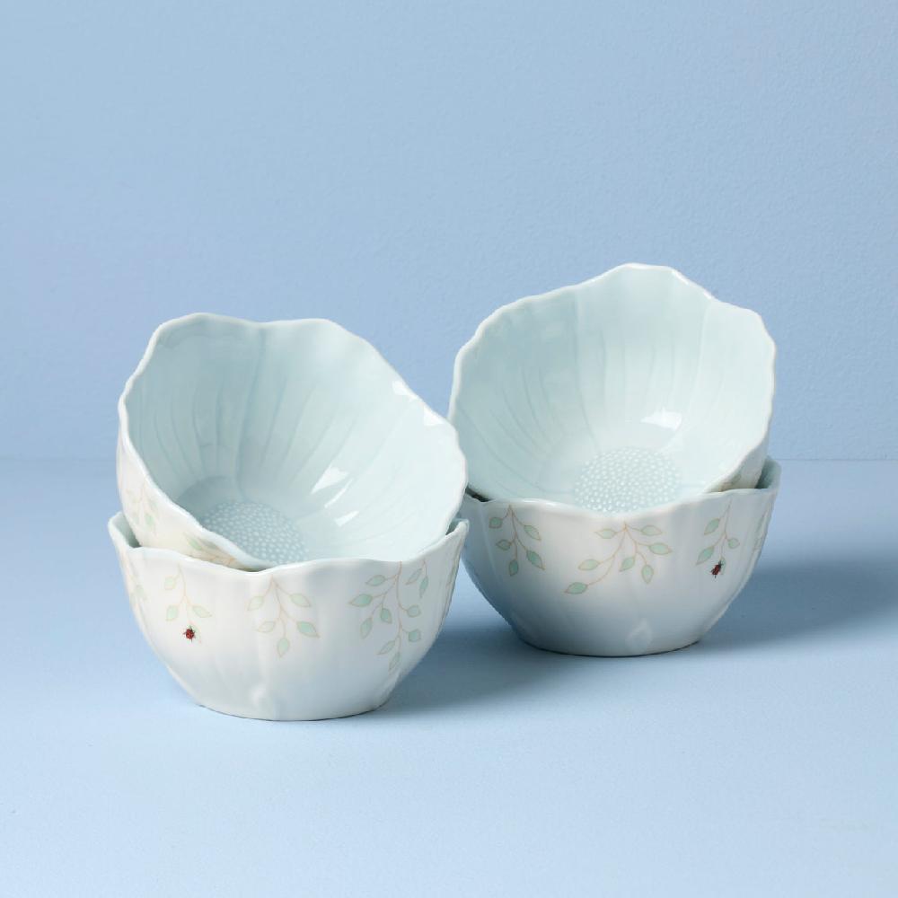 lenox Butterfly Meadow Floral Blue Dessert Bowls - Set of 4