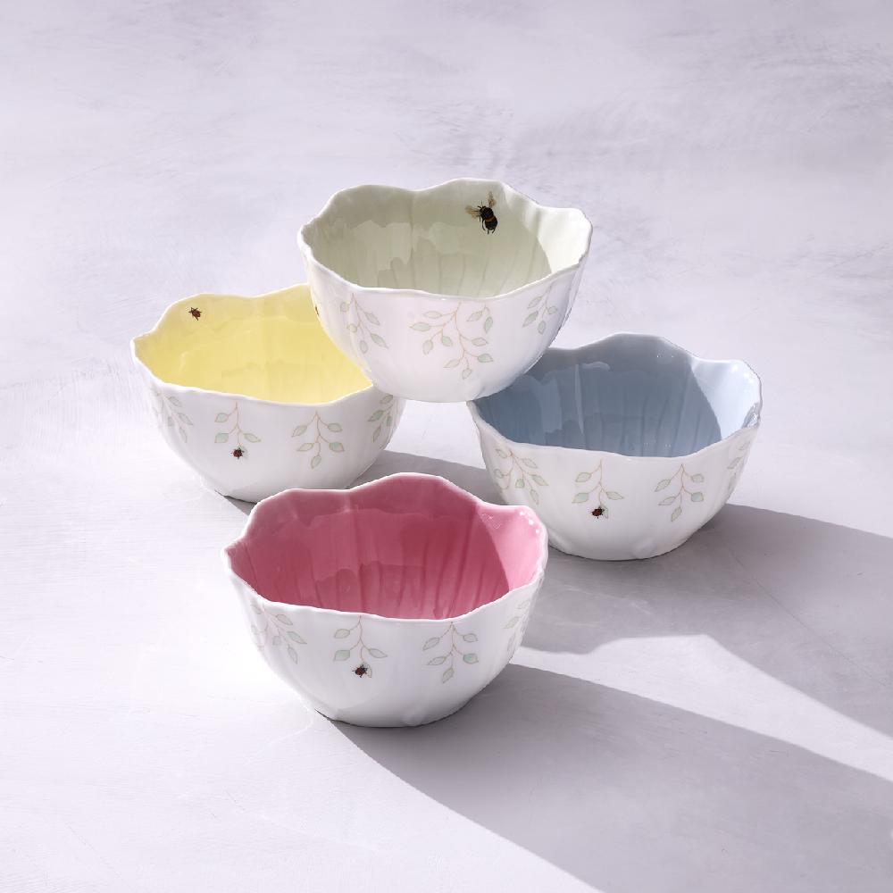 Lenox Butterfly Meadow Floral Green Dessert Bowls - Set Of 4
