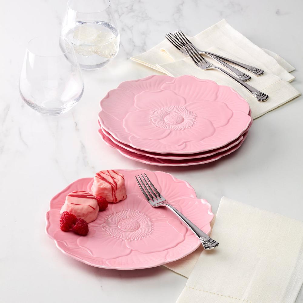 Lenox Butterfly Meadow Floral Pink Accent Plates - Set Of 4