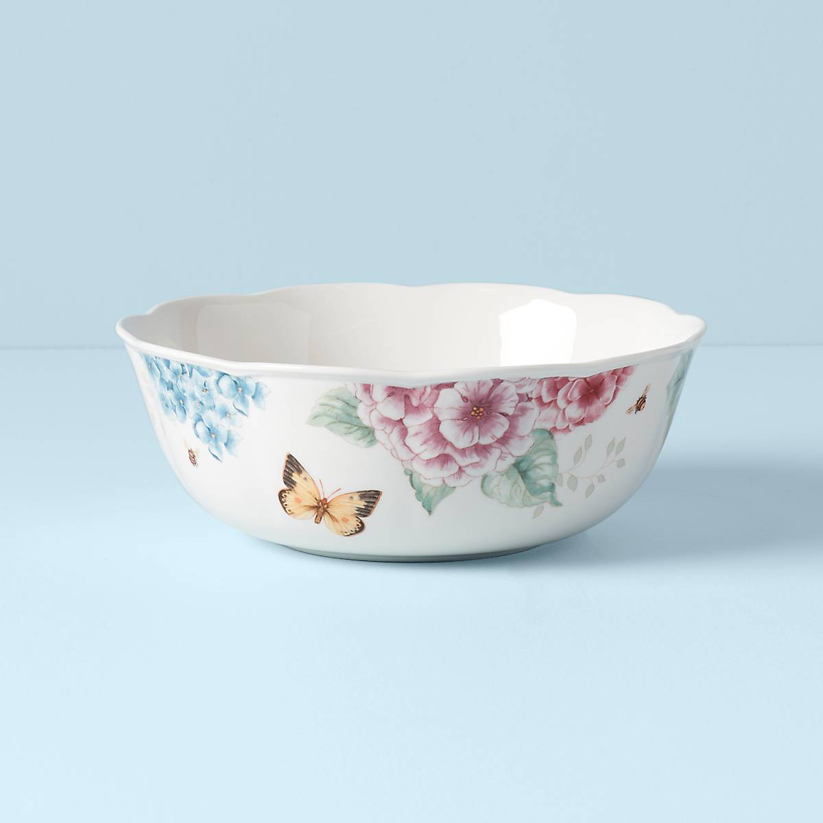 Lenox Butterfly Meadow Hydrangea Large Serving Bowl