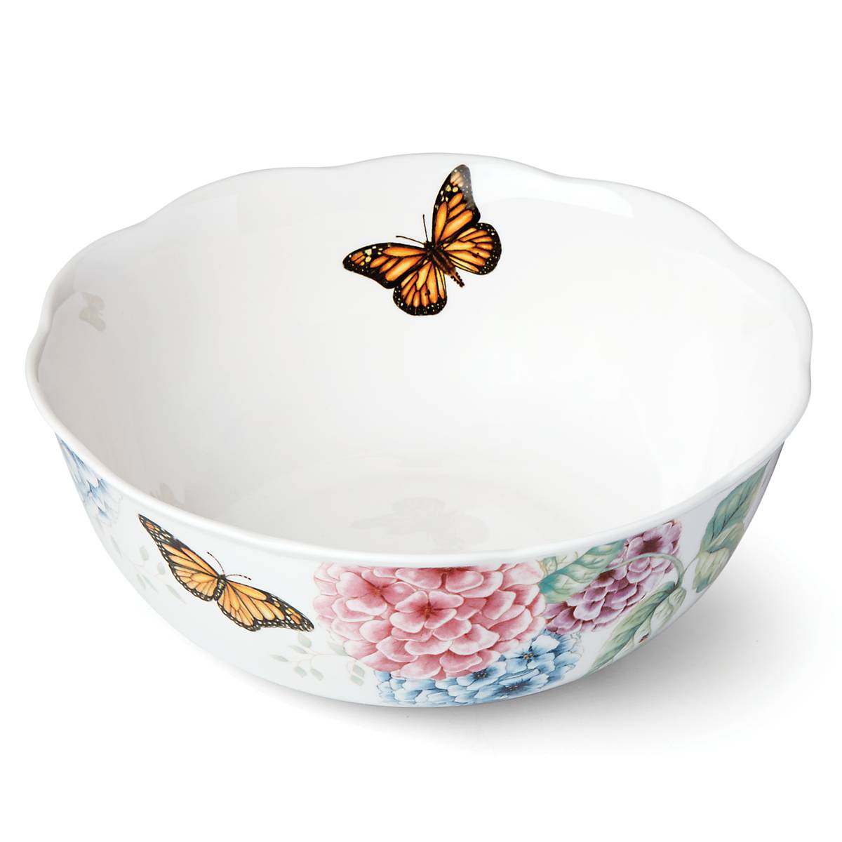 Lenox Butterfly Meadow Hydrangea Large Serving Bowl
