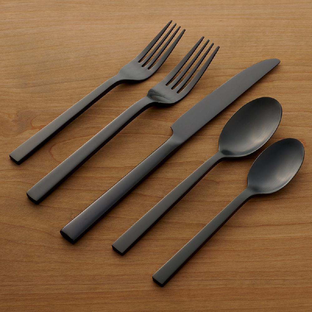 Lenox Chefs Table Midnight Matte 20 Piece Flatware Set