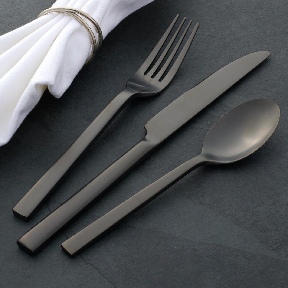 Lenox Chefs Table Midnight Matte 20 Piece Flatware Set
