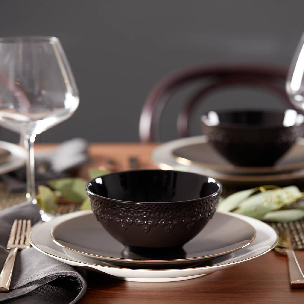 Lenox Chelse Muse Fleur Black All-Purpose Bowls - Set Of 4