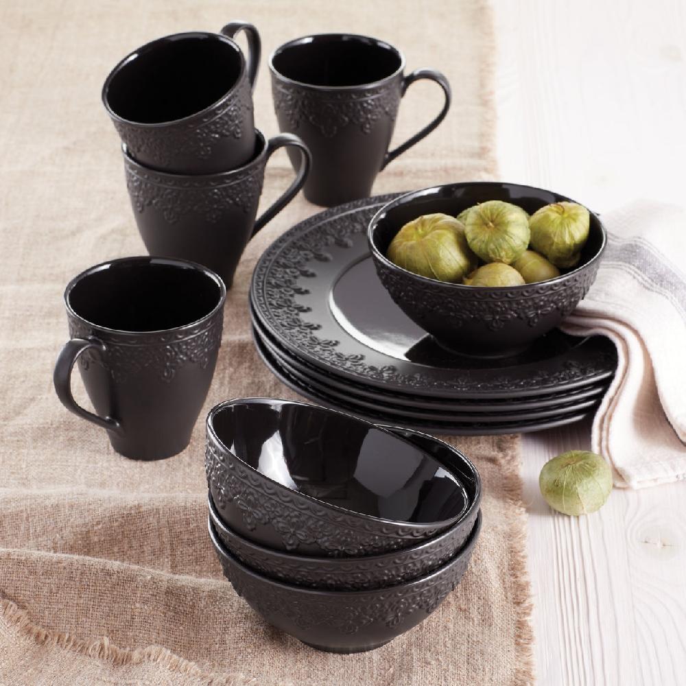 Lenox Chelse Muse Fleur Black All-Purpose Bowls - Set Of 4
