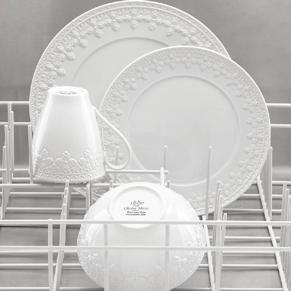 Lenox Chelse Muse Fleur White 12-Piece Dinnerware Set