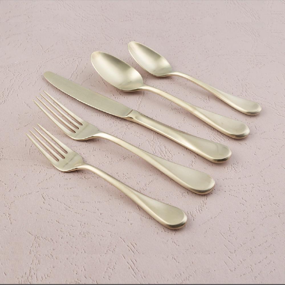 Lenox Eloquence Champagne Satin 20 Piece Flatware Set