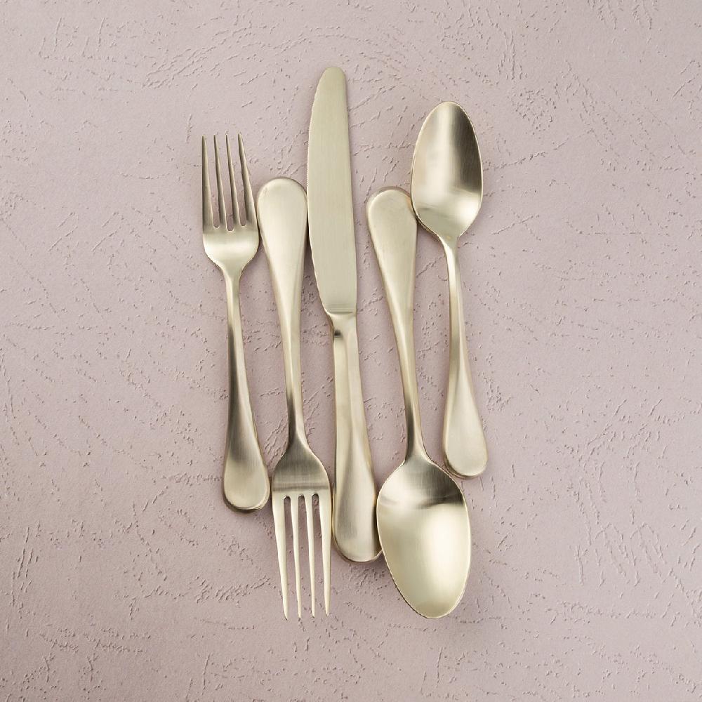Lenox Eloquence Champagne Satin 20 Piece Flatware Set